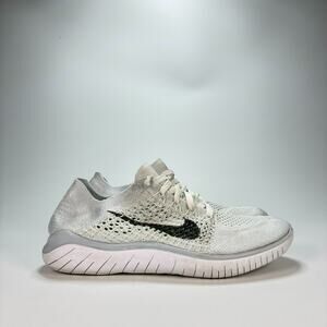 Nike Free RN Flyknit 2018 White Running Shoes Sneakers 942839-100 Women's Sz 6.5